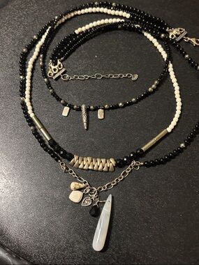 Silpada Black and White Multi-Strand “Neutral Territory Necklace”